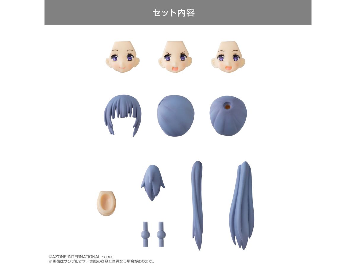 Custom Lily TYPE-A Head Parts Set (Blue Mauve)