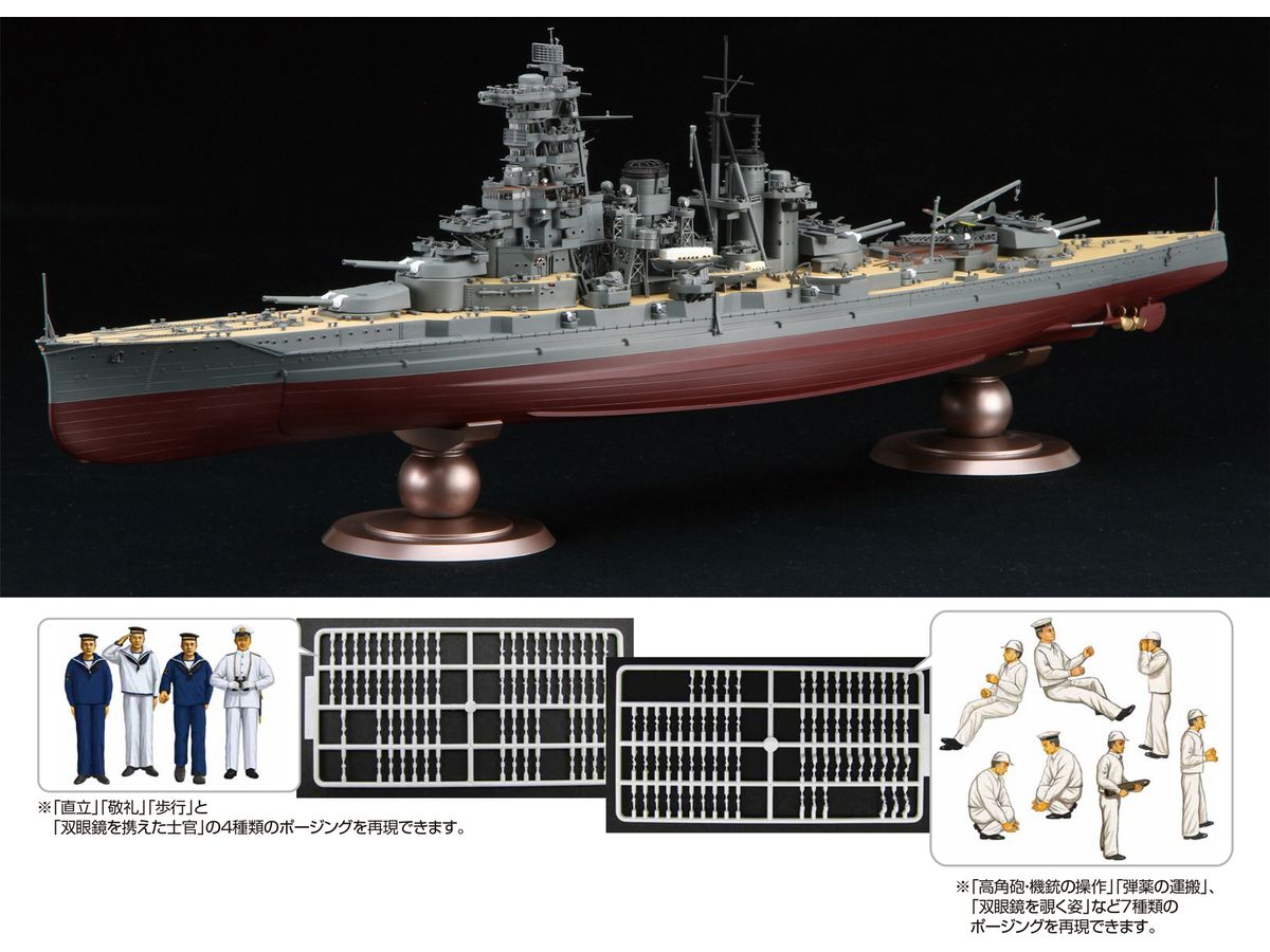 Imperial Navy Battleship Haruna 1944 / Operation Sho-Ichigo (with Imperial Navy Crew Figures)