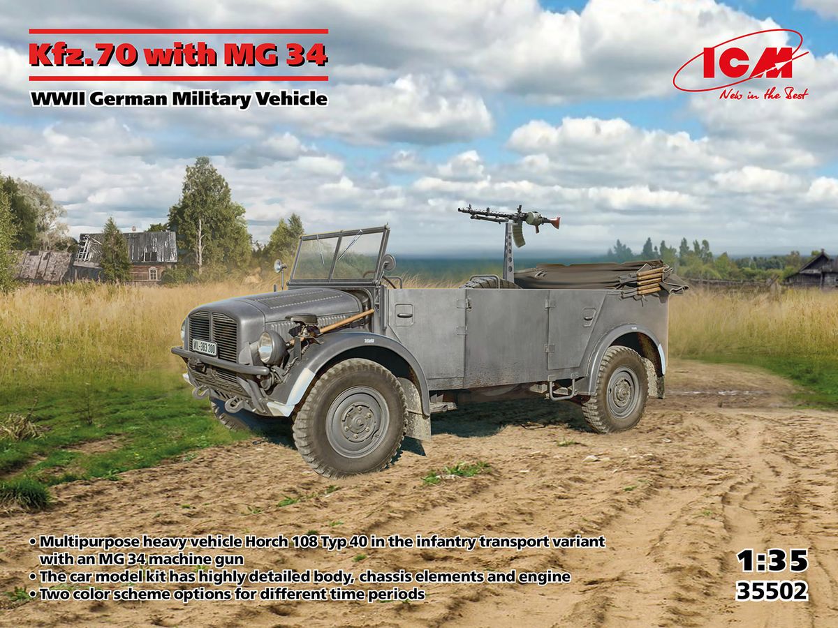 Kfz.70 with MG 34 WWII German military vehicle