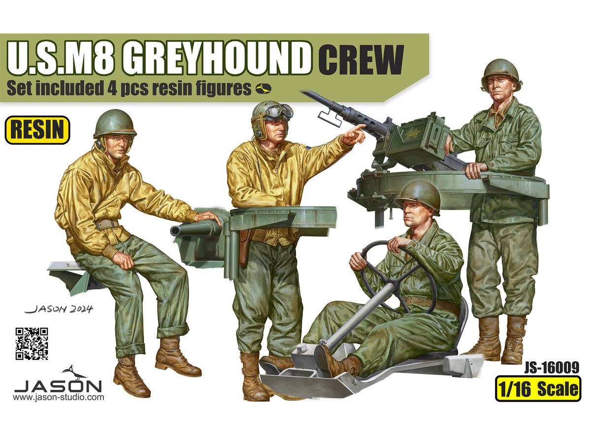 U.S.M8 Greyhound crew (Set includes 4 figures)