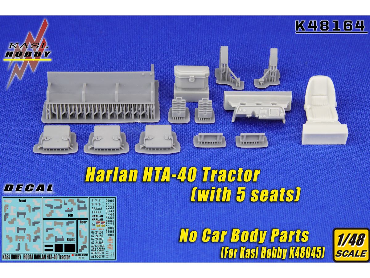 Harlan HTA-40 Tractor (ROCAF with 5 seats) (No Car Bady Parts) (For Kasl Hobby K48045)