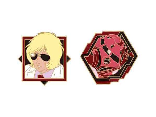 Gundam Stationery 12: Pins Set Char & Char's Z'Gok