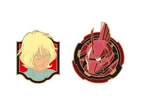 Gundam Stationery 12: Pins Set Char & Char's Gelgoog