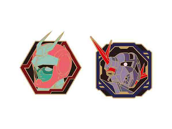 Gundam Stationery 12: Pins Set Char & Zeong